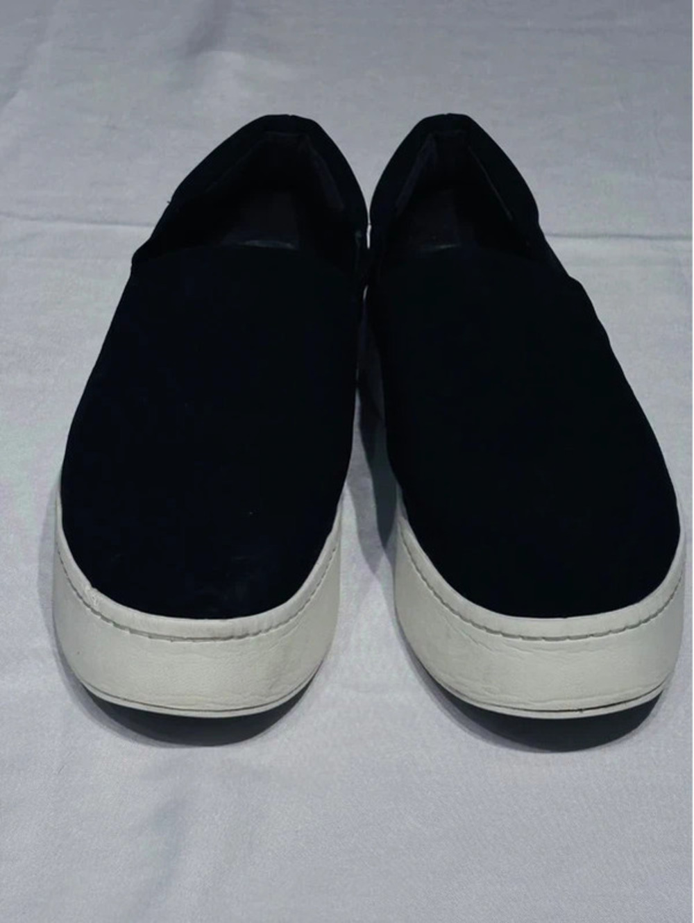 Vince Black Slip-On Flatform Sneakers Men 11 W12.5